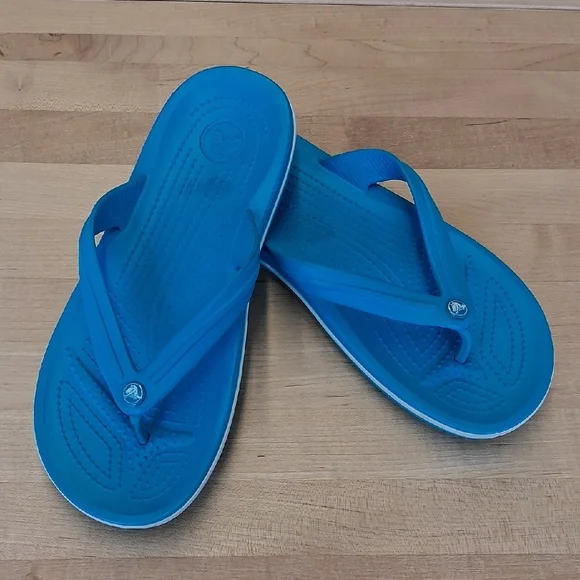 Blue Flip Flops with Logo - Picture 4 of 5